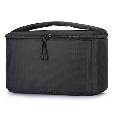 S-ZONE SZONE Padded Folding Camera Bag for DSLR SLR Camera TLR Sony Canon Nikon or Flash Black Briefcase