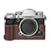 Rieibi Fuji XT5 PU Leather Half Case Quality Body Protective Grip for Fujifilm XT5 Digital Camera Coffee Beauty