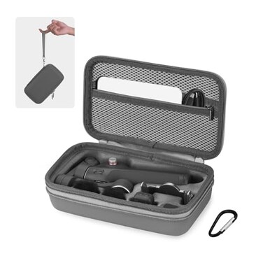 BRDRC Osmo Mobile 7P 8 Case PU Leather Portable Storage OM 7P Case Travel Carrying Bag for DJI OM 77P8 Gimbal Stabilizer for DJI Mic Mini Accessories