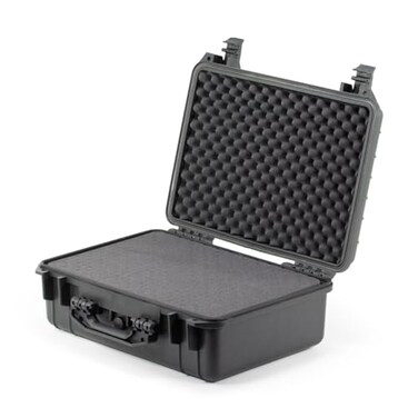 GT Tools Waterproof Hard Case Crushproof Dustproof Foam Protection Pressure Equalization Valve Portable Protective Storage Box for Travel Hunting Military Tactical 19Inch Black
