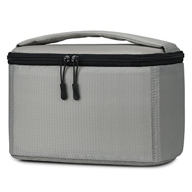 S-ZONE SZONE Padded Foldable Bag for DSLR SLR Camera TLR Sony Canon Nikon or Flash grey M Foldable padded lightweight