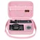 Canboc Carrying Camera Case for Sony ZV1F ZV1 ZV1II Vlog Digital Camera Vlogger Accessory Kit Tripod Travel Storage Bag with Strap Mesh Pocket fit Cable Pink