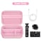 Canboc Carrying Camera Case for Sony ZV1F ZV1 ZV1II Vlog Digital Camera Vlogger Accessory Kit Tripod Travel Storage Bag with Strap Mesh Pocket fit Cable Pink