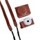 Andoer Digital Camera Protective Case PU Leather Camera Storage Bag with Removable Shoulder Strap Compatible with Sony ZV1F ZV1M2 Brown