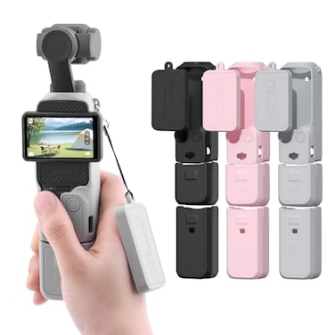 BRDRC Pocket 3 Silicone Cover For Xtra Muse Protective Case Lens Protector ScratchResistant Sleeve Skin Compatible with DJI OSMO Pocket 3 Creator ComboXtra Muse Accessories Grey