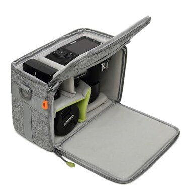 svatin Camera Insert BagShockproof Pressureproof Dual Opening Camera Lens Cube Case BagDigital DSLR SLR Mirrorless Cameras Accessories Storage Pouch Compatible for CanonNikonSonyPanasonicS