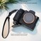 Bowan for Sony a7 III ILCE7M3B Camera CaseHandmade Genuine Real Leather Half Camera Case Bag Cover for A7 Mark III A7R III A9 A7 II A7R II Camera Bottom Opening Version Hand Strap Black