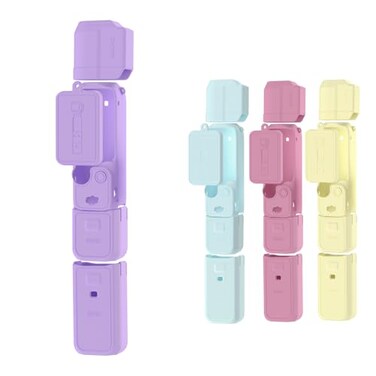 BRDRC Pocket 3 Silicone Cover For Xtra Muse Protective Case Lens Protector ScratchResistant Sleeve Skin Compatible with DJI OSMO Pocket 3 Creator ComboFor Xtra Muse AccessoriesPurple