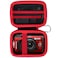 Lebakort Storage Case Compatible with OM SYSTEM Tough TG7 OLYMPUS Tough TG6 TG5 TG4 Underwater Digital Camera Black Red Case