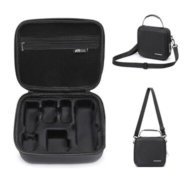FiTSTILL Black Large CarryingProtective Hard Shell Travel Storage Case Bag Compatible with dji osmo Pocket 3 Creator ComboCameras Accessories Kit Case Only