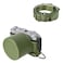 VOVMOEYA Protective Camera Case Kit for Fujifilm XM5 Mirrorless CameraFor Fuji XM5 Half Case Fuji XM5 Camera Cover With Front Lens Cap With Shoulder StrapGREEN
