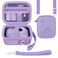 ALKOO Instant Print Camera Case Compatible with Gofunly Camera Digital Camera Bag for Esoxofforefor LETSHAHAfor JPVERLYfor Hangrui Storage for Printer Paper and 32GB SD Card Purple Box Only