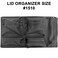 LAFENLIN UPGRADED Lid Organizer for Pelican 1510 Case 5 Thick Mesh Pockets Storage Organizer Fits Camera Cases Diving Dry Boxes Hard Cases Toolboxes Includes Screws Hook and Loop Durable