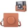 HIYQIN Fuji Wide EVO 2in1 Instant Camera Case PU Leather Protective Case for Instax Wide EVO Caemra and Printer WIDE EVO Carrying Bag with Adjustable Shoulder Strap Brown