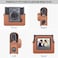HIYQIN Fuji Wide EVO 2in1 Instant Camera Case PU Leather Protective Case for Instax Wide EVO Caemra and Printer WIDE EVO Carrying Bag with Adjustable Shoulder Strap Brown