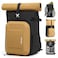 TARION Rolltop Camera Backpack with Hardshell Large Camera Bag with 16 inch Laptop Sleeve and Quick Side Access Urban DSLR Photography Backpack with Waterproof Raincover Tripod Holder Gold XH