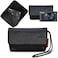 Lacdo Camera Case Bag for Canon PowerShot SX740 SX730 SX720 SX620 Digital Camera Soft Leather Protective Camera Travel Pouch Sleeve Compact Canon SX740 Camera Case Bag with Wrist Strap Black