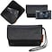 Lacdo Camera Case Bag for Canon PowerShot SX740 SX730 SX720 SX620 Digital Camera Soft Leather Protective Camera Travel Pouch Sleeve Compact Canon SX740 Camera Case Bag with Wrist Strap Black