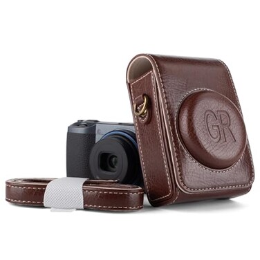 kinokoo Case for Ricoh GR IV PU Leather Texture Protective Cover for Ricoh GRGR IIIGR IIIXGR IV Digitals Cameras with Adjustable Shoulder Strap with Belt Loop on the Bag Back Cofffee