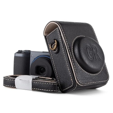 kinokoo Case for Ricoh GR IV PU Leather Texture Protective Cover for Ricoh GRGR IIIGR IIIXGR IV Digitals Cameras with Adjustable Shoulder Strap with Belt Loop on the Bag Back Black