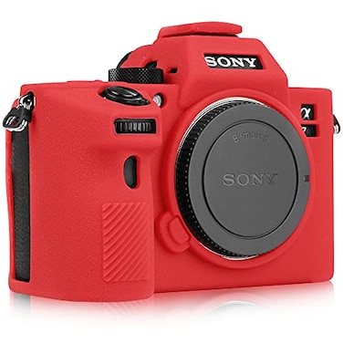 STSEETOP Camera Case Compatible with Sony A7III A7RIII Sony ILCE7RIII A73 A7R3 Protective Silicone DSLR Skin Cover Detachable Cage Shockproof DustproofRed