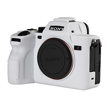 STSEETOP Camera Case for Sony A7RV A7R5 Protective Silicone DSLR Skin Cover Detachable Cage Shockproof Dustproof White