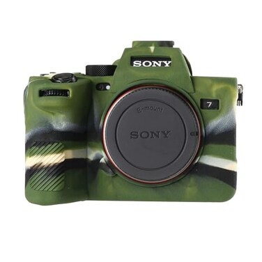 STSEETOP Camera Case for Sony A7RV A7R5 Protective Silicone DSLR Skin Cover Detachable Cage Shockproof Dustproof Army Green