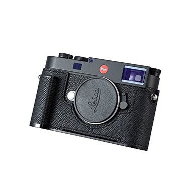 SIUTATDSH Camera Half Case for Leica M11M11PM EV1 Vintage Metal Genuine Leather Camera Protective Cases Stylish Portable Shockproof Black