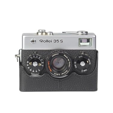 DBZZ for Rollei 3535S35T35TE35SE Case case Handmade Genuine Leather Camera Protective Half Camera case for Rollei 3535S35T35TE35SE Black