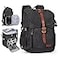 BAGSMART Camera Backpack DSLR SLR Waterproof Camera Bag AntiTheft Photography Backpack with 15 Inch Laptop Compartment Tripod Holder Rain Cover Black