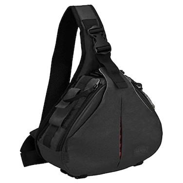 CADeN Camera Bag Sling Backpack Camera Case Waterproof with Rain Cover Tripod Holder Compatible for DSLRSLR Mirrorless Cameras Canon Nikon Sony Pentax and Accessories Black