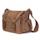 Cwatcun Camera Case Canvas Shoulder Bag with detachable insert Case Shockproof Camera Messenger Bag for Canon Sony Nikon DSLRSLR Mirrorless Camera Bag with Tripod Holder for Men Women ColorBrown