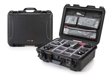 NANUK 930 Waterproof Hard Case with Lid Organizer and Padded Divider Black