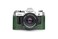 BolinUS A1 Case Handmade Genuine Real Leather Half Camera Case Bag Cover for Canon AE1 A1 NO Handle Camera with Hand Strap Green