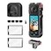 debous Insta 360 X5 Quick Release Aluminum Metal Frame Cage Bag Case with Silicone Lens Cap Screen Protector for Insta360 X5 X 5 Camera Accessories Kit Multiuse Mount Clamp Adapter