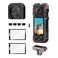 debous Insta 360 X5 Quick Release Aluminum Metal Frame Cage Bag Case with Silicone Lens Cap Screen Protector for Insta360 X5 X 5 Camera Accessories Kit Multiuse Mount Clamp Adapter
