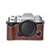 VOVMOEYA Camera Case for FUJIFILM XT50 Mirrorless Digital CameraFuji XT50 Half Case with Soft Microfiber InnerFunction Well with 1420 Thread Hole Retro PU Leather Litchi StriaCoffee