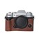 VOVMOEYA Camera Case for FUJIFILM XT50 Mirrorless Digital CameraFuji XT50 Half Case with Soft Microfiber InnerFunction Well with 1420 Thread Hole Retro PU Leather Litchi StriaCoffee