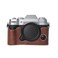 VOVMOEYA Camera Case for FUJIFILM XT50 Mirrorless Digital CameraFuji XT50 Half Case with Soft Microfiber InnerFunction Well with 1420 Thread Hole Retro PU Leather Litchi StriaCoffee