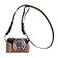 VOVMOEYA Protective Camera Case for Canon Powershot G7X Mark IIIG7X Mark II Half Case with Adjustable Shoulder StrapPU g7x Mark iii Accessories LightweightKhaki
