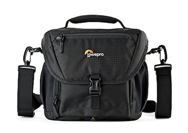 Lowepro LP37121 Nova 170 AW II Camera Bag Fits DSLR with 24105mm Attached Lens Compact Photo Drone 12 Additional Lenses Flash Black