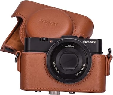 Hargedis XEVN for Sony rx100 casefor Sony rx100 vi casedscrx100 Mark iidscrx100 iiidscrx100 ivdscrx100 v RX100 vii m6 5a m3 Protective Leather Camera Case Bag with Camera Shoulder Strap