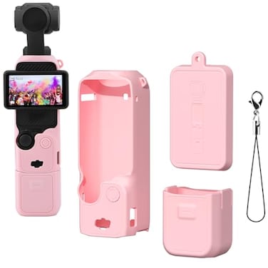Buziba Silicone Protective Case Cover for DJI Osmo Pocket 3 Silicone Sleeve Protective Cover Handheld Gimbal Action Camera AccessoriesPink