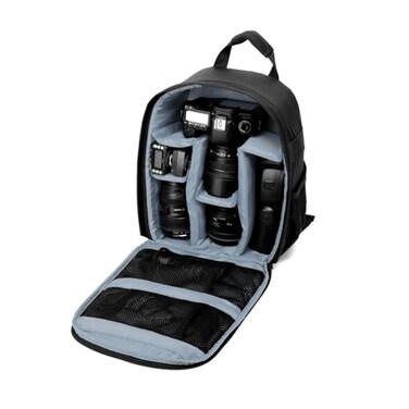 winvin Waterproof SLRDSLR Camera Backpack Shoulder Bag Travel Case For Canon Nikon Sony Digital Lens Medium Grey