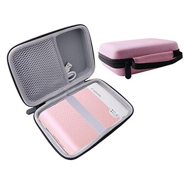 WERJIA Hard Carrying Case Compatible with Canon SELPHY Square QX10SELPHY QX20 Photo Printer Pink