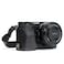 MegaGear MG960 Sony Alpha A6300 A6000 Ever Ready Leather Camera Half Case and Strap with Battery Access Black