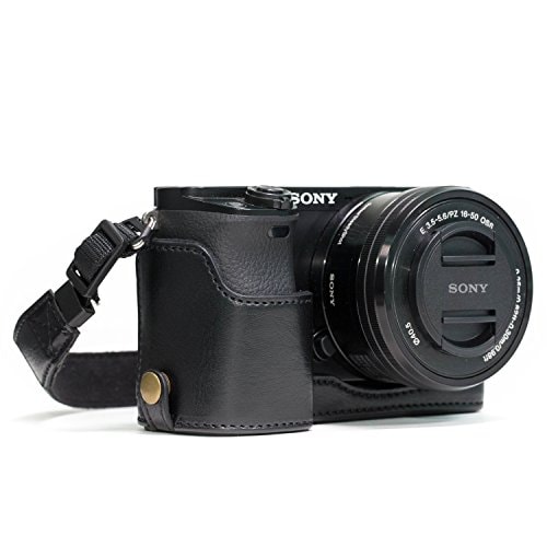 يونيوشي Megagear MG960 Sony Alpha A6300 A6000 Ever Ready Leather Camera Half Case