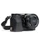 MegaGear MG960 Sony Alpha A6300 A6000 Ever Ready Leather Camera Half Case and Strap with Battery Access Black