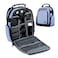 USA Gear Portable Camera Backpack for DSLR with Customizable Accessory Dividers Weather Resistant Bottom and Comfortable Back Support Compatible with Canon Nikon Sony Fujifilm and More Blue