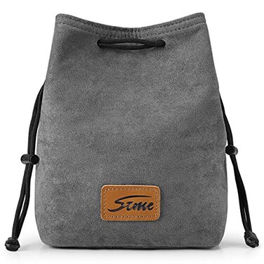 S-ZONE SZONE Soft Camera Bag DSLR Insert Handbag Drawstring Lens Case Compatible with Canon Nikon Sony